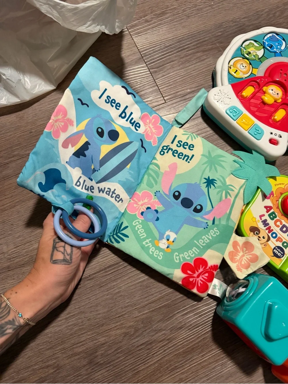 Bundle toddler toys, noise makers/book, activities